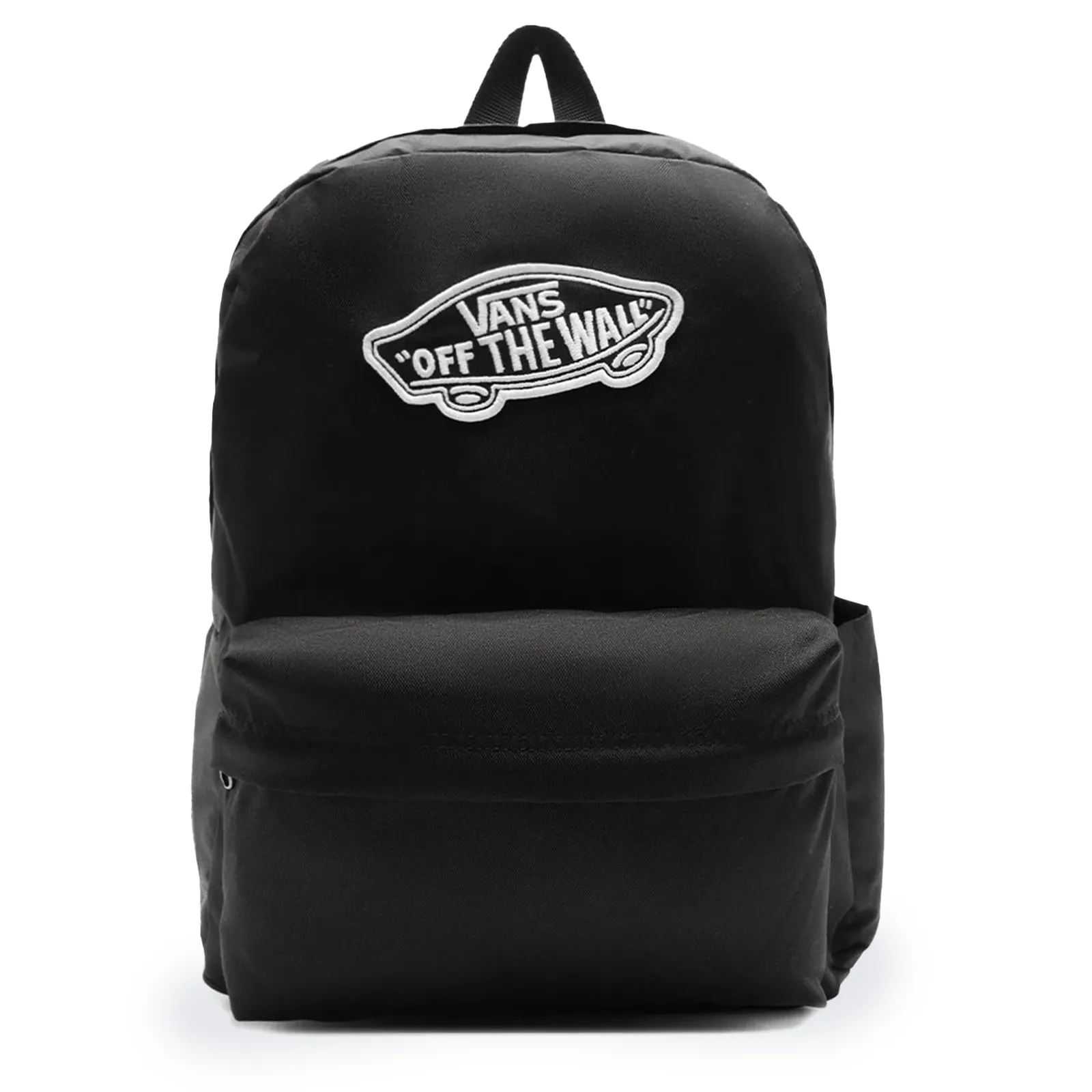 Mochila Vans Old Skool Classic preta em poliéster, vista traseira com logotipo visível